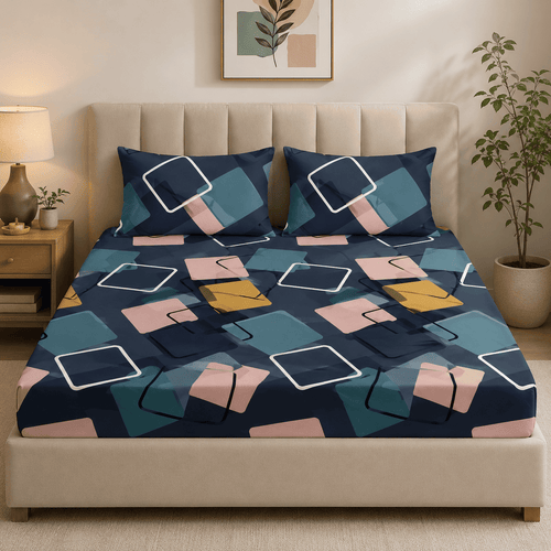 Super Soft New Box Design Double Bedsheet ( 90*100inch, King )