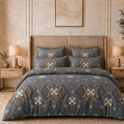 Midnight Damask Comforter set ( 90x100 inch)
