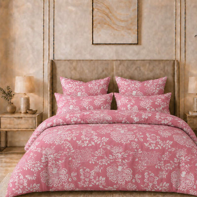 Pink Rosewood Garden Comforter set ( 90x100 inch)