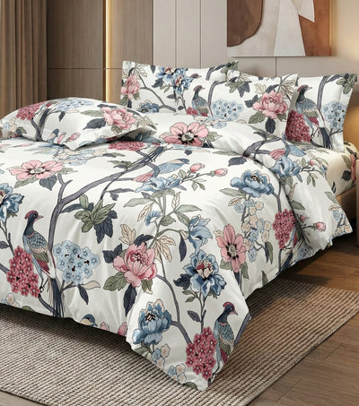 Soft Ac Comforter Set Bird Design ( 90x100 Inch )