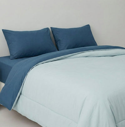Premium Plain Pastel Comforter – Lightweight, Ultra Soft & Reversible ( Denim/Sky )