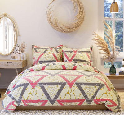 Super Soft Triangle Design Ac Comforter Set ( 90x100 Inch)