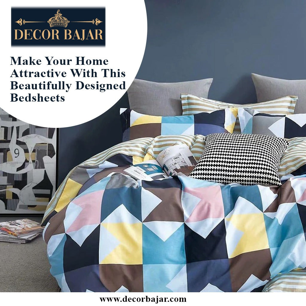 Abstract Design Double Bedsheet