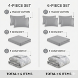 Super Soft Tulip Design Ac Comforter Set (4 pc Set, king Size)