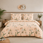 Peach Bloom Comforter Set – Lightweight , King Size (90x100 inches)