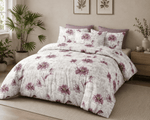 Mauve Blossom Comforter Set – Lightweight , King Size (90x100 inches)