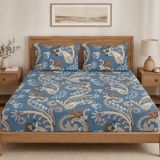 Super Soft Majestic Design Summer Double Bedsheet ( 90*100inch, King )