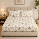 Super Soft Lily Design Double Bedsheet ( 90*100inch, King )
