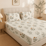 Super Soft Lily Design Double Bedsheet ( 90*100inch, King )