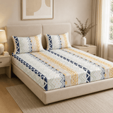 Super Soft Tribal Elegance Design Summer  Bedsheet ( 90*100inch, King )