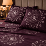 Super Soft Iris Design Double Bedsheet ( 90*100inch, King )
