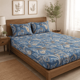 Super Soft Majestic Design Summer Double Bedsheet ( 90*100inch, King )