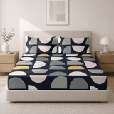 Super Soft Horizon Wave Design Double Bedsheet ( 90*100inch, King )