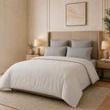 Premium Plain Pastel Comforter – Lightweight, Ultra Soft & Reversible ( Grey/White)