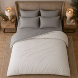 Premium Plain Pastel Comforter – Lightweight, Ultra Soft & Reversible ( Grey/White)