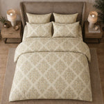 Reversible Soft Ac Comforter Set damask Design ( 90x100 Inch )