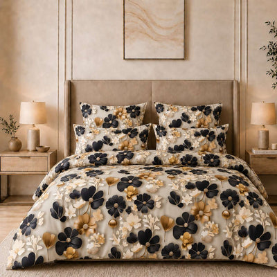 Floating Petals 7D Comforter set ( 90x100 inch)