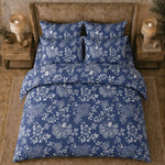 Blue Botanical Floral 7D Comforter  ( 90x100 inch)