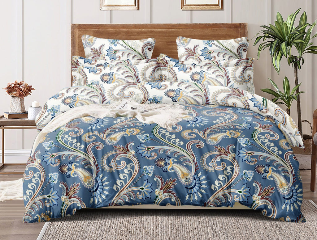 Reversible Soft Ac Comforter Set Majestic Design  ( 4 pc Set,King size)