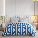 Super Soft Semi-Circle Design Summer Double Bedsheet ( 90*100inch, King )