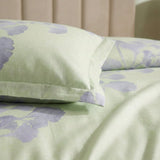 Soft Ac Comforter Set Blue Leaf Design (90x100 Inch)