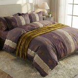 Soft Ac Comforter Set Royal Leaf Design ( 90x100 Inch )