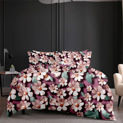 Royal Bloom 7D Comforter set ( 90x100 inch)