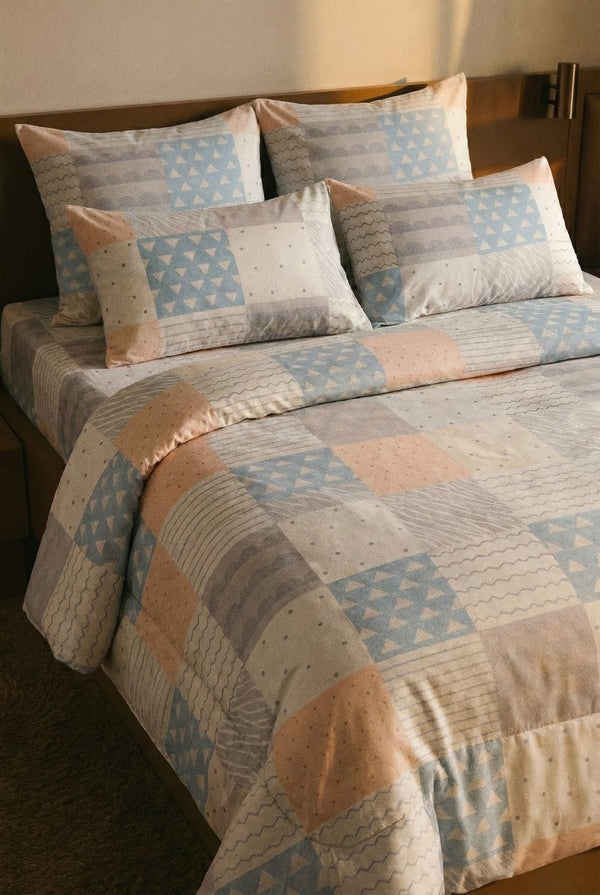 Super Soft Minimal Design Ac Comforter Set ( 90x100inch )