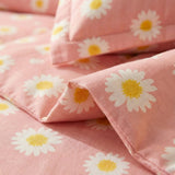 Super Soft Pink FLower Design Ac Comforter Set (90x100 Inch)