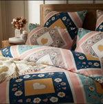 New Heart AC Comforter Set – Lightweight 4 Pc King Size 90x100