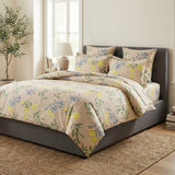 Super Soft Ac Comforter Set Leafy Blossom Design ( 90x100 Inch )