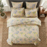 Super Soft Ac Comforter Set Leafy Blossom Design ( 90x100 Inch )