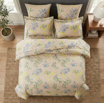 Super Soft Ac Comforter Set Leafy Blossom Design ( 90x100 Inch )