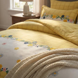 Super Soft Yellow Line Design Ac Comforter Set ( 90x100 Inch )