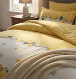 Super Soft Yellow Line Design Ac Comforter Set ( 90x100 Inch )