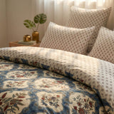 Reversible Soft Ac Comforter Set Royal Floral Design  ( 90x100 Inch )