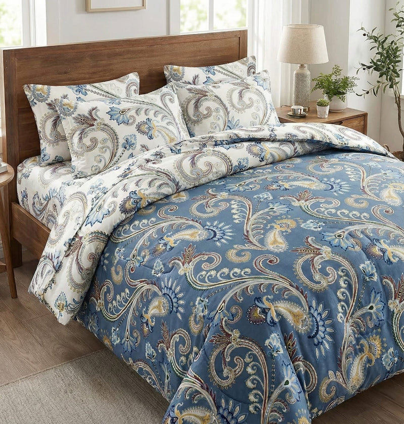 Majestic Reversible AC Comforter Set – 4 Pc King Size 90x100