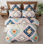New Heart AC Comforter Set – Lightweight 4 Pc King Size 90x100