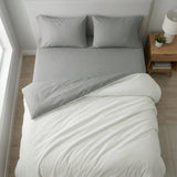 Premium Plain Pastel Comforter – Lightweight, Ultra Soft & Reversible ( Grey/White)
