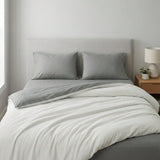 Premium Plain Pastel Comforter – Lightweight, Ultra Soft & Reversible ( Grey/White)