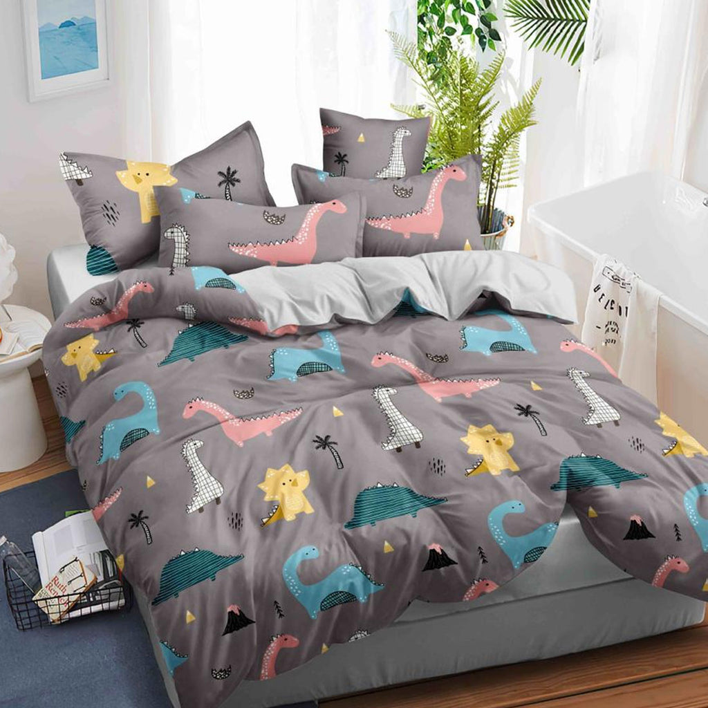 Super Soft Ac Comforter Set Kids Dinosaur Design ( 4 pc Set )