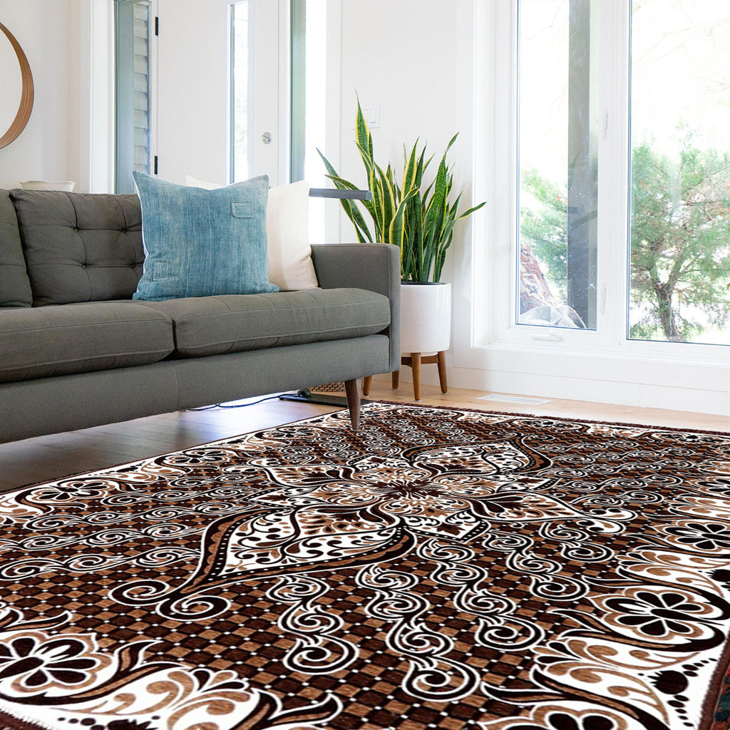 Decorbajar Premium Polyester Chenille Carpets ( 5ft*7ft )