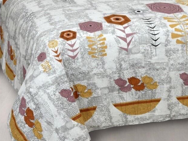 Geo Floral Cotton Printed Double Bedsheet (100*108 inch)