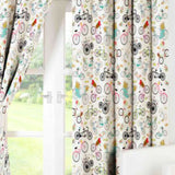 Beautiful Long Crush Solid Cycle Print Curtain Combo ( 4 x 7 , pack of 2)