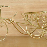 Metallic Charm Stainless Steel Fruit Cycle Basket