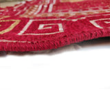 Decorbajar Premium Polyester Chenille Carpets ( Red, 5ft*7ft )