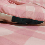 Super Soft Reversible Ac Comforter Set Big Leaf Flower Design (4 pc Set )