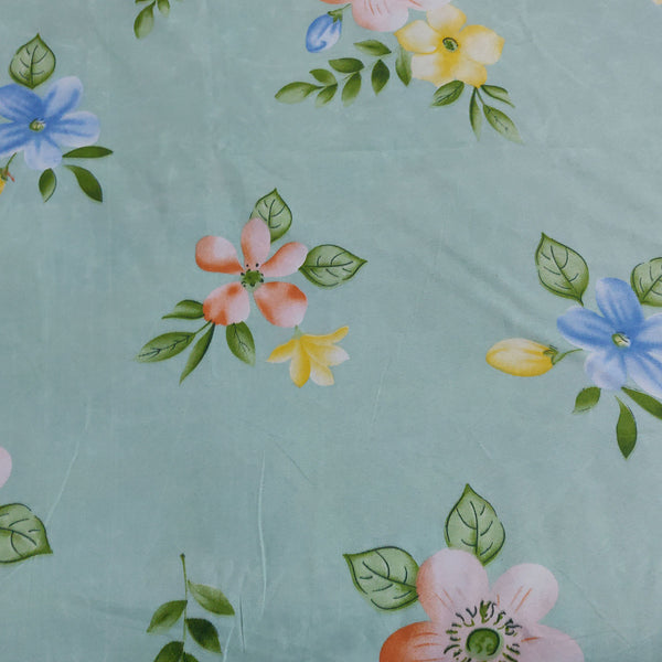 Super Soft Floral Design Double Bedsheet ( 90*100inch, King )