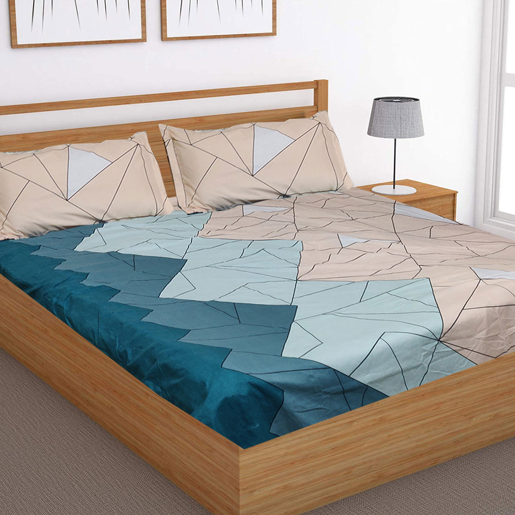 Super Soft Metrix Design Double Bedsheet ( 90*100inch, King )