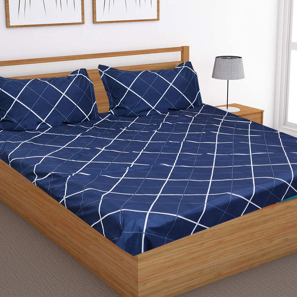 Super Soft Lines Design Double Bedsheet ( 90*100inch, King )